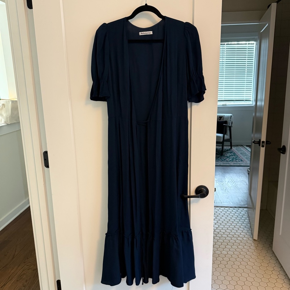 Reformation Sur Wrap Midi Dress